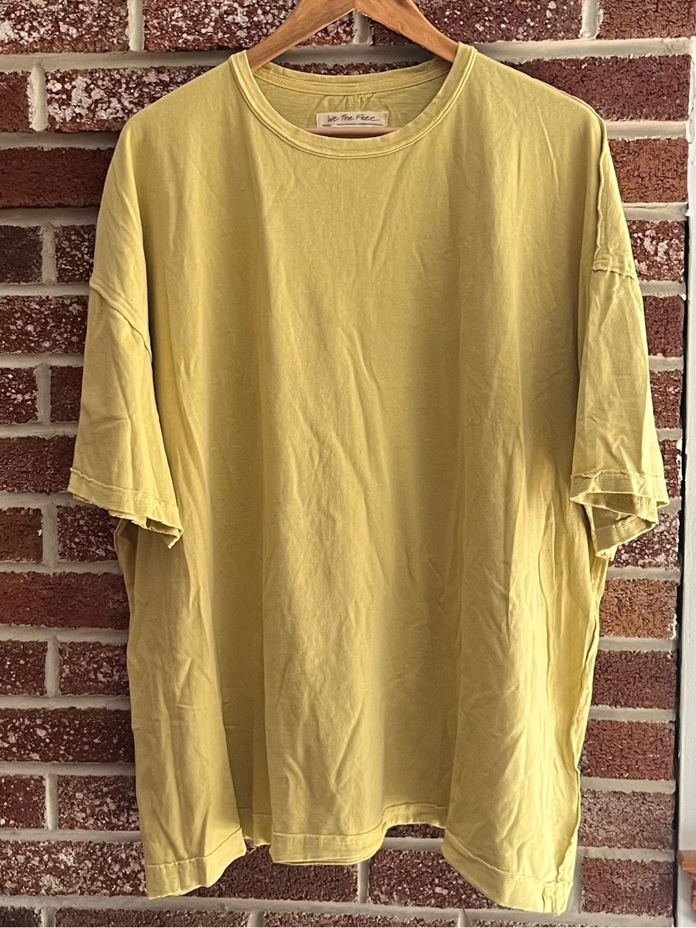 We The Free - Oversized Short Sleeve Tee in mustard Yellow (NWOT)